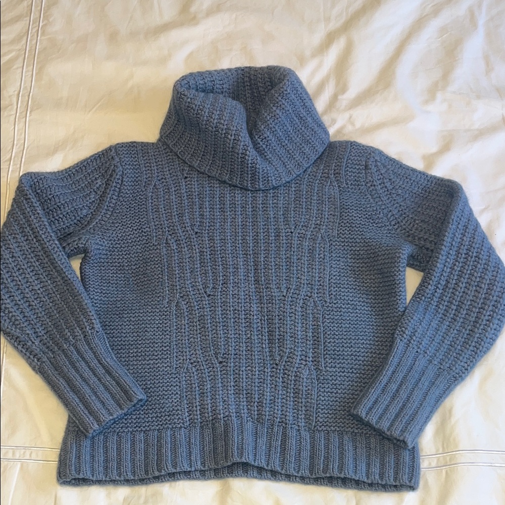 Banana Republic Slate Blue Cowl Neck Sweater